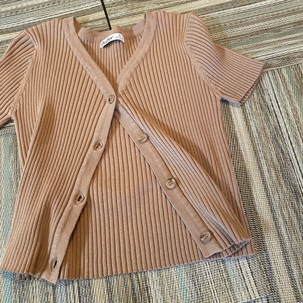 Nude button down shirt